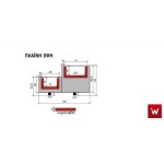 Επαγγελματική ανοξείδωτη σουβλακιέρα-ψησταριά επιτραπέζια δύο επιπέδων κάρβουνου VKN-CGD6 180X60X44 εκ